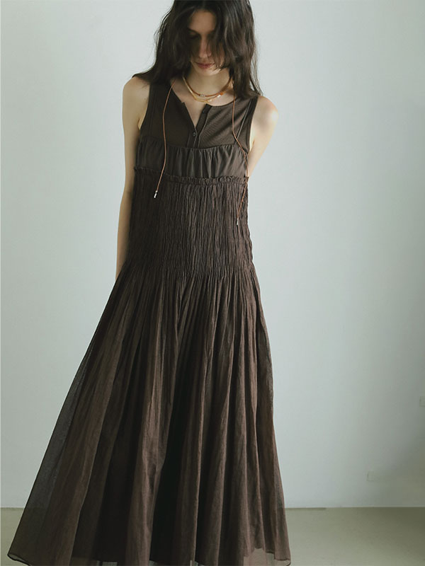 【新品・未使用品】ETRE TOKYO インドコットンエアリーキャミワンピース インドコットンエアリーキャミワンピース(F OFF WHITE