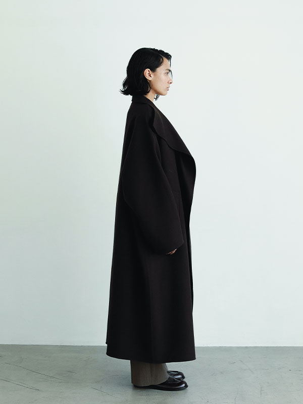 SANTEウーステッドクロークリバーコート