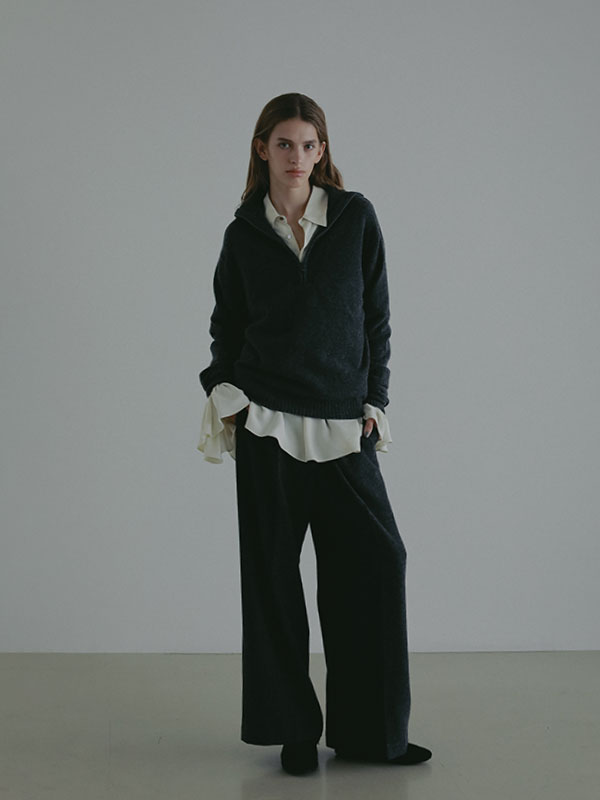 キャンディースリーブシルキーシャツ