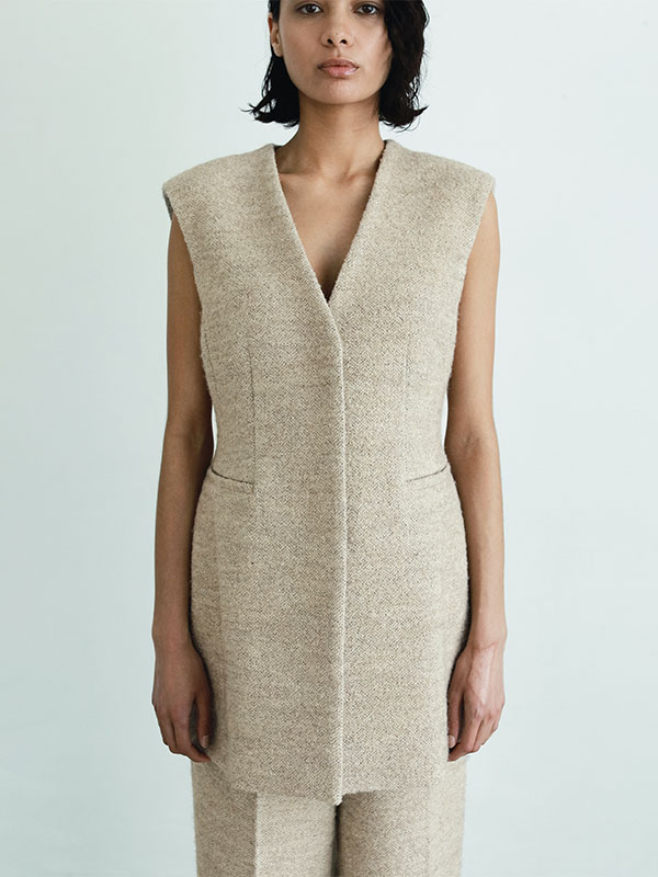 SANTEヘリンボーンツィードベスト