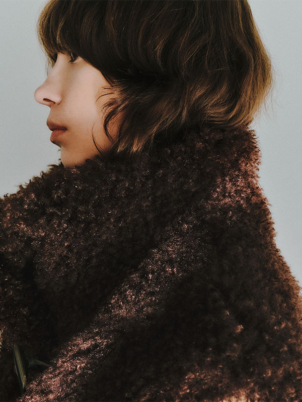 SANTEクリンプフェイクファーベスト