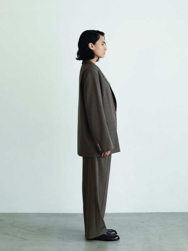 SANTEワンタックセンタークリースパンツ