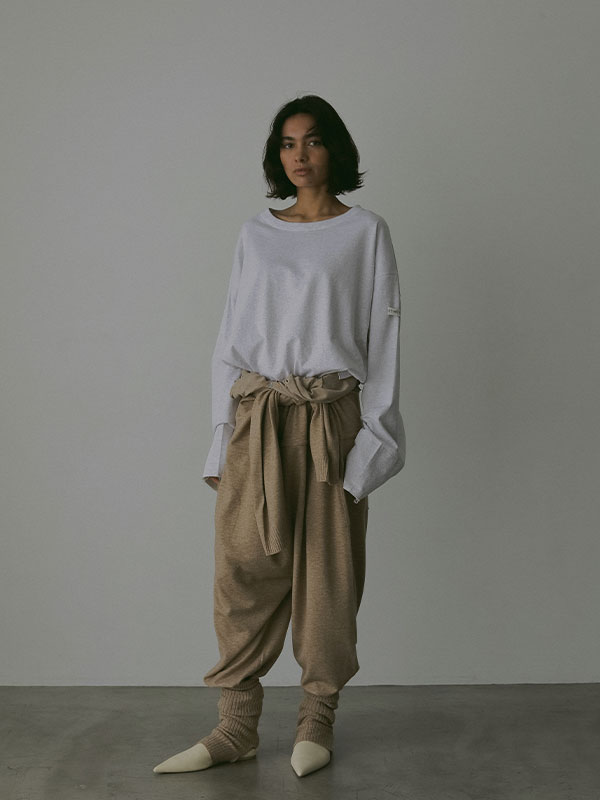 フロントファスナーニットオールインワン