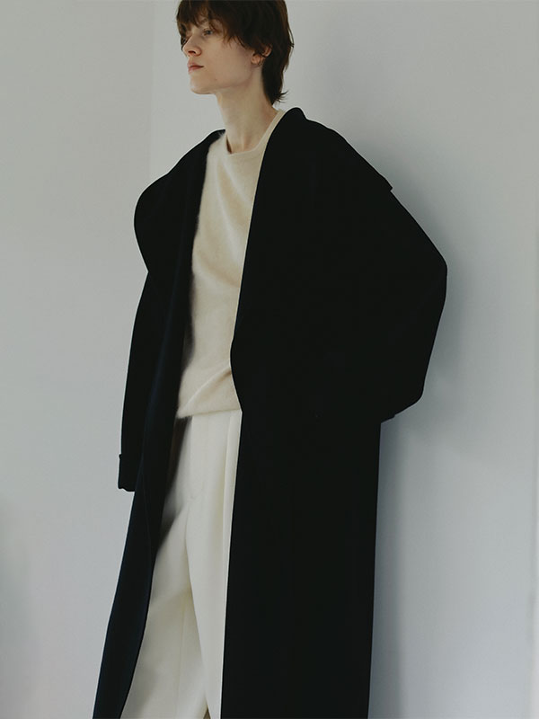 SANTEウールカシミヤフーディーリバーコート