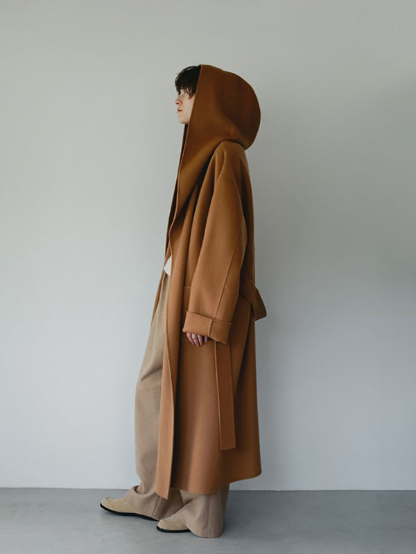 SANTEウールカシミヤフーディーリバーコート