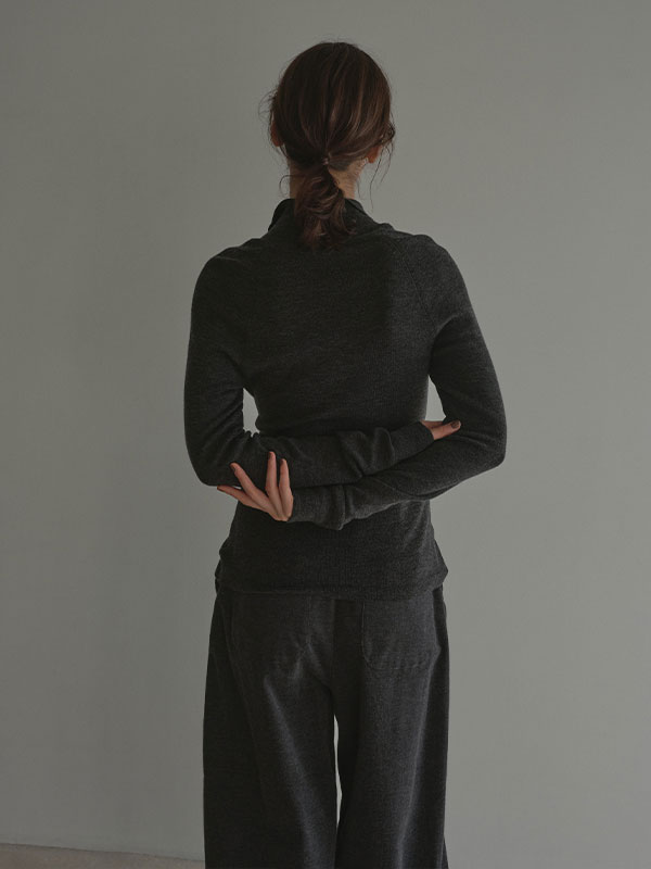 2wayコンフィーハイネックニットプルオーバー