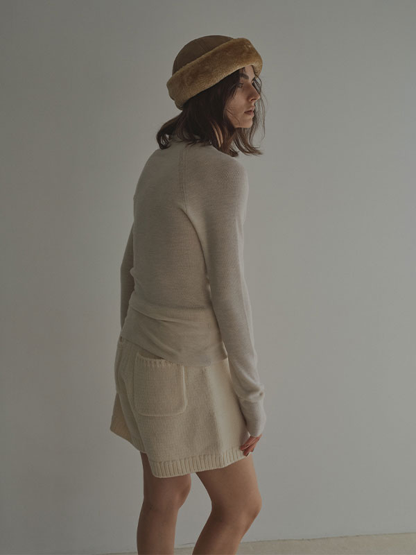 ローゲージニットショートパンツ