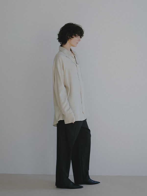 キュプラネクタイオーバーサイズシャツ