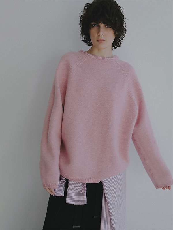 リバーシブルボックスニットプルオーバー