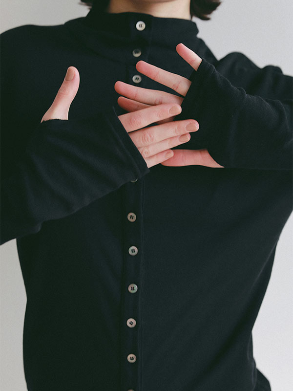 ガーゼフライスフロントオープンプルオーバー