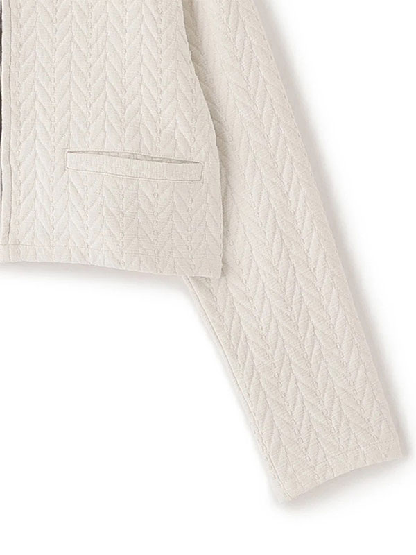 キルトショートカーディガン