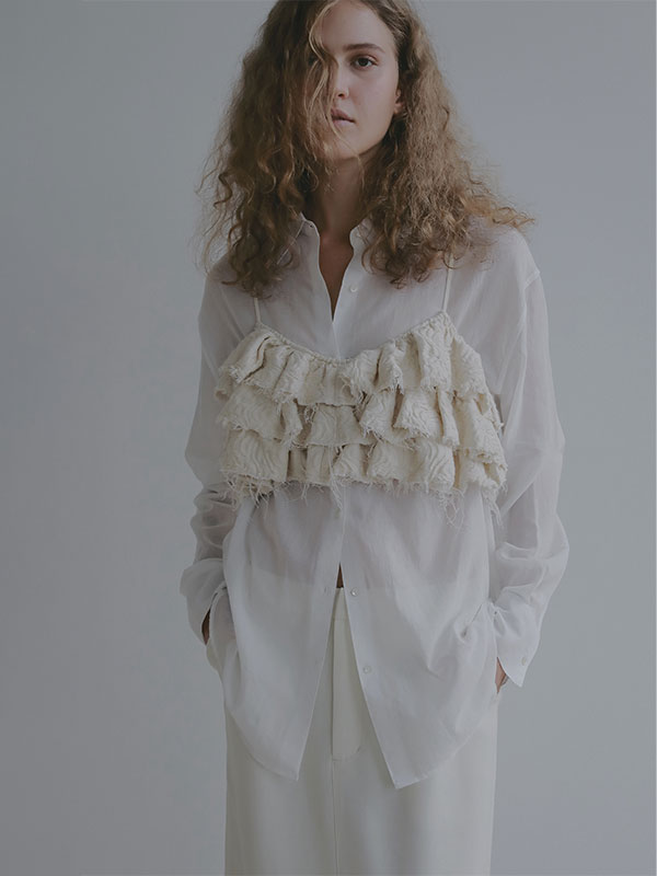 シアーコットンシャツ