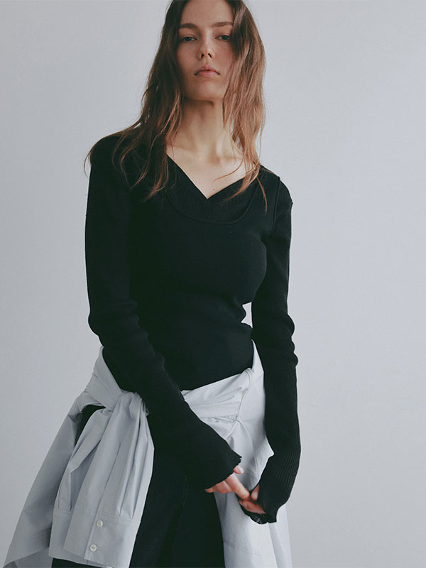 リネンヘルシーニットプルオーバー