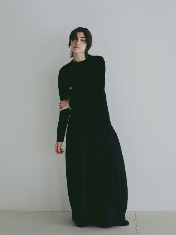 アウトステッチクルーネックロンTee