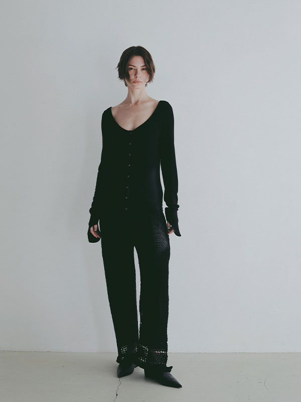 クロシェニットパンツ