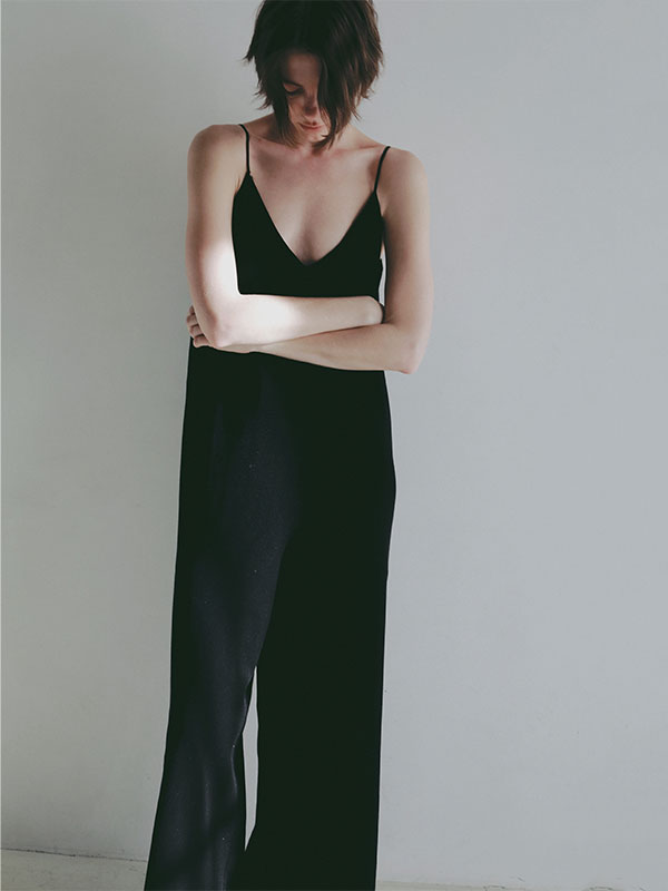 キャミソールニットオールインワン