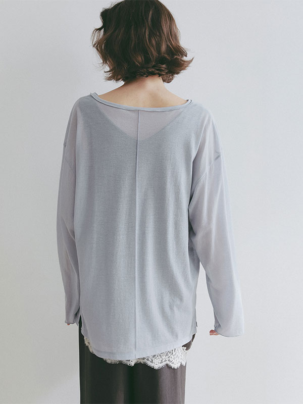 センターピンタックシアーロンTee