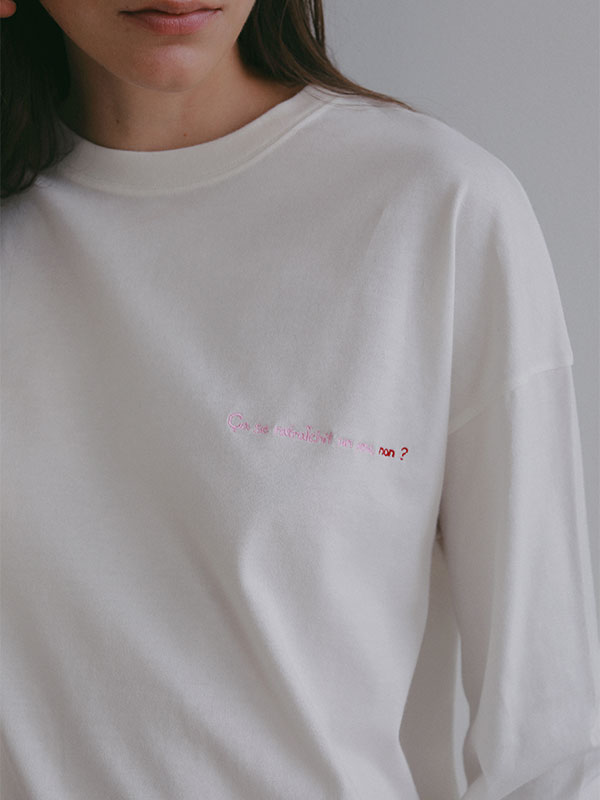 メッセージエンブロイダリーロンTee