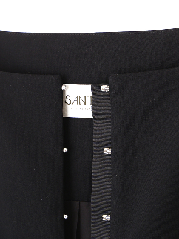 ベスト ジレ SANTEフロントホックボートネックベスト レディース SANTEフロントホックボートネックベスト(S GREY): トップス
