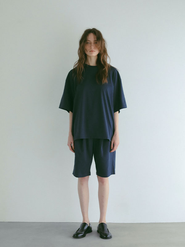 three dots パウダリーコットンTee(F OFF WHITE): トップス