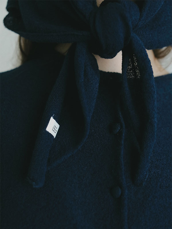 ハーフスリーブブークレニットカーディガン