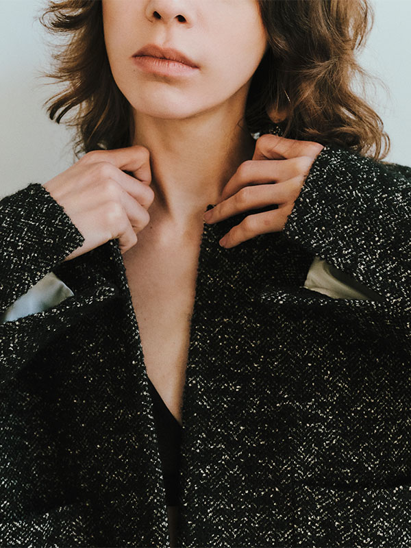 SANTEヘリンボーンツィードジャケット