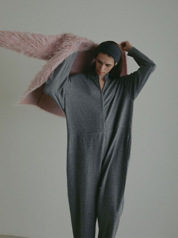 ダブルフェイスヘアリーニットカーディガン