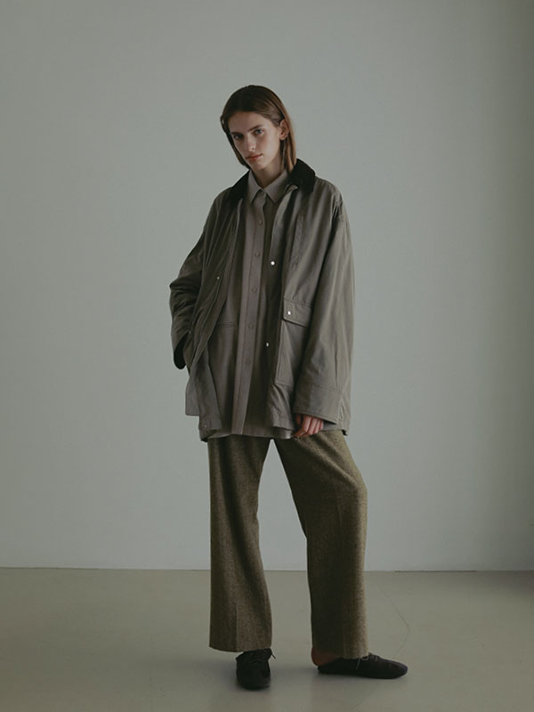 チェックツィードセンタークリースパンツ