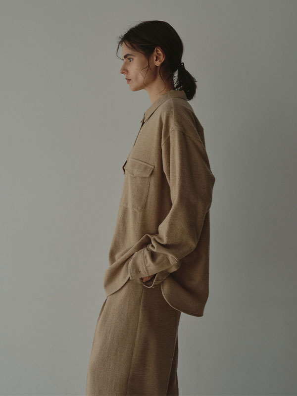 ウールツイルオーバーサイズシャツ