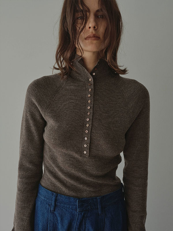 2wayコンフィーハイネックニットプルオーバー