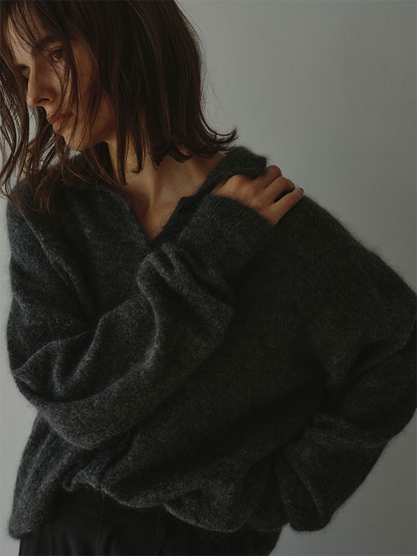 モヘヤニットシャツ