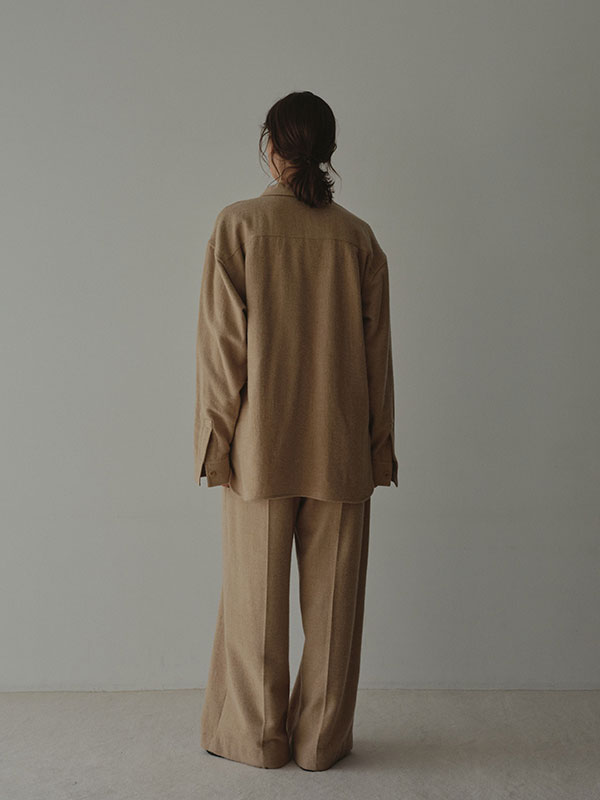 ウールツイルセミワイドパンツ