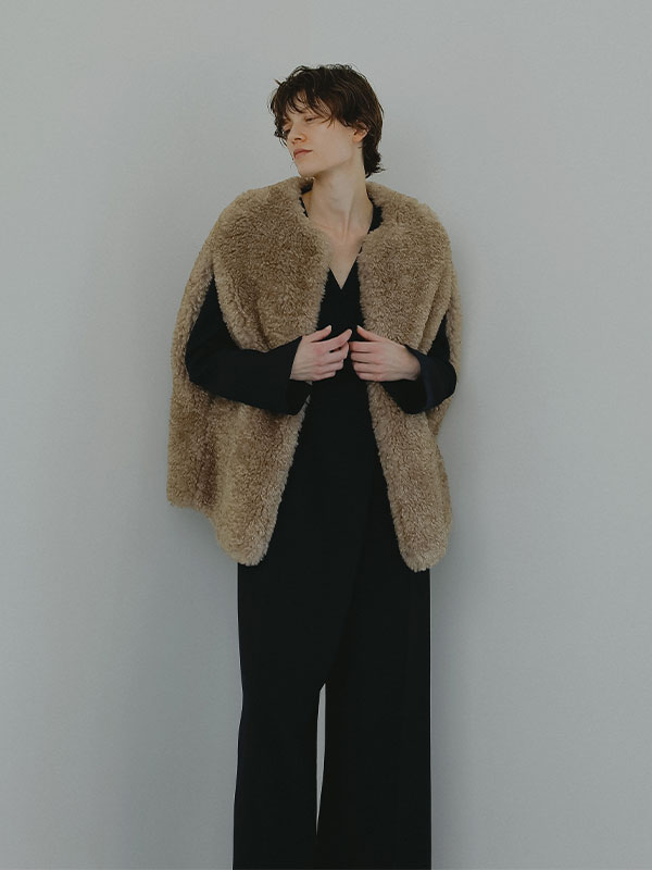 SANTEテーラードノーカラーオールインワン