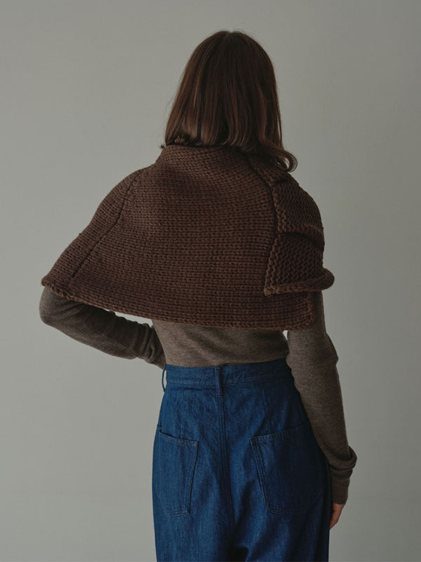 バルキーヤーンハンドニットスヌード