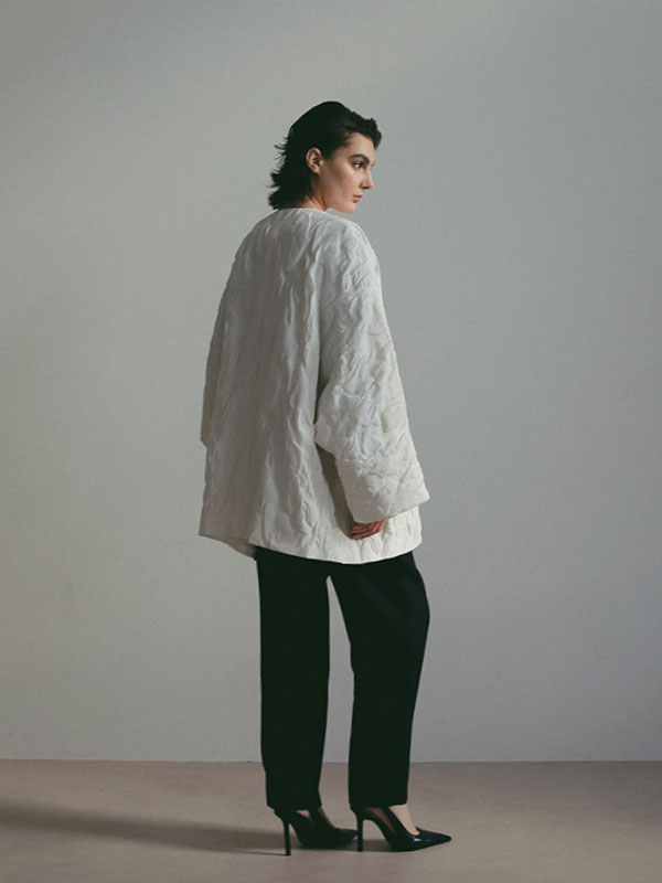 SANTEドルマンスリーブジャガードコート