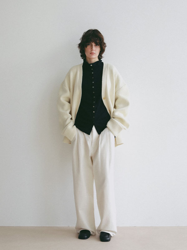 ダブルフェイスＶネックニットカーディガン