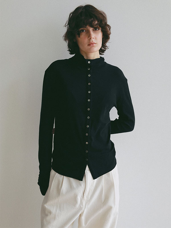 ガーゼフライスフロントオープンプルオーバー