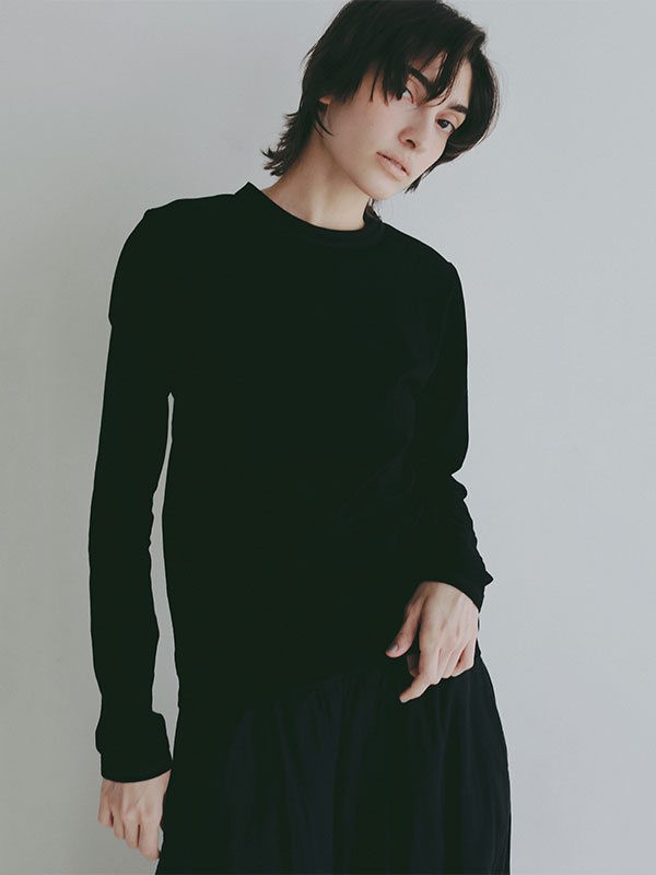 アウトステッチクルーネックロンTee