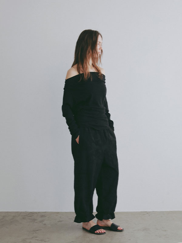 ワンショルダードレーププルオーバー