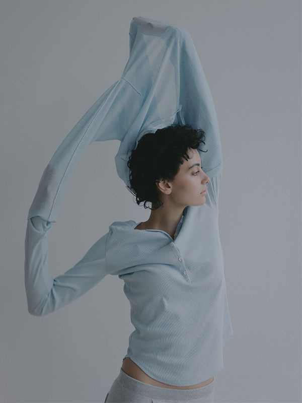 ヘンリーネックシアープルオーバー