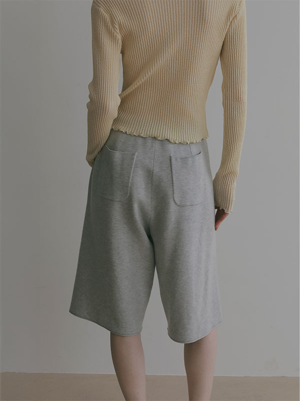 ダブルフェイスニットハーフパンツ(S GREY): ボトムス │ ETRE TOKYO
