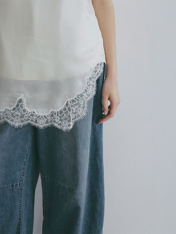 2Wayヘムレースキュプラタンクトップ