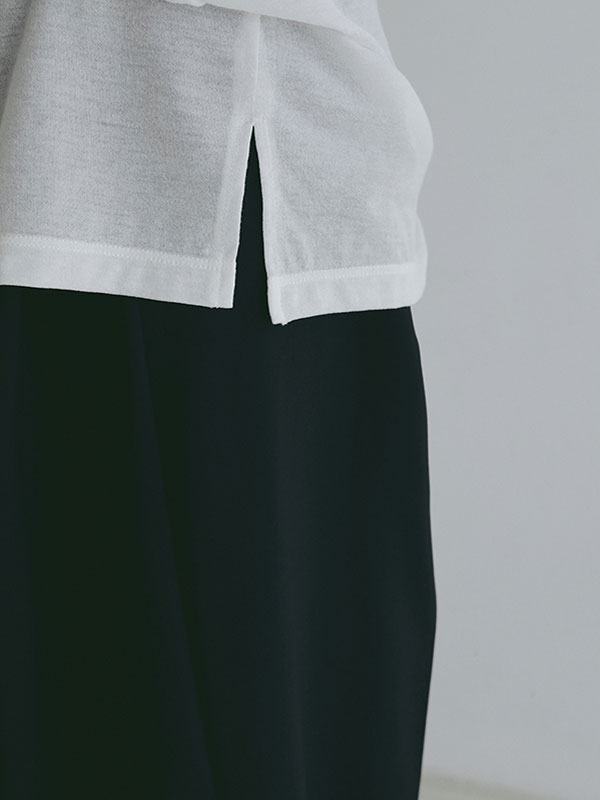 センターピンタックシアーロンTee