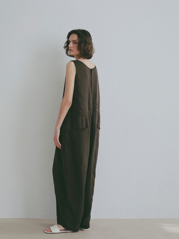 ハンドステッチタンドレザーフラットサンダル