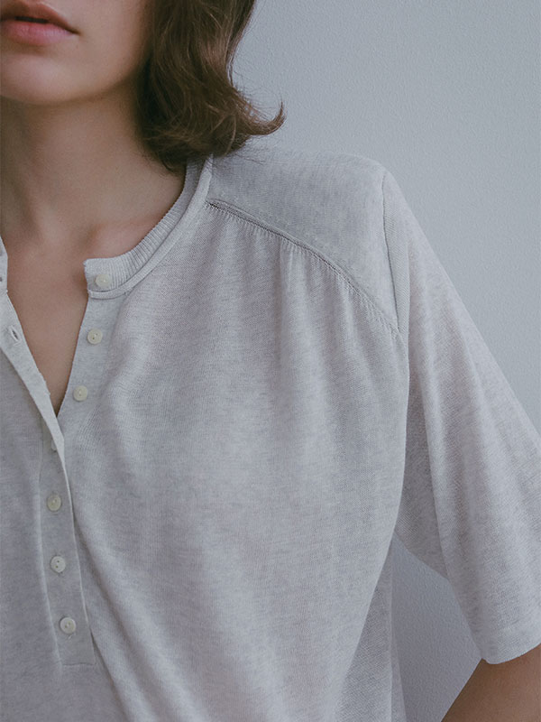 ショルダーパットニットTee