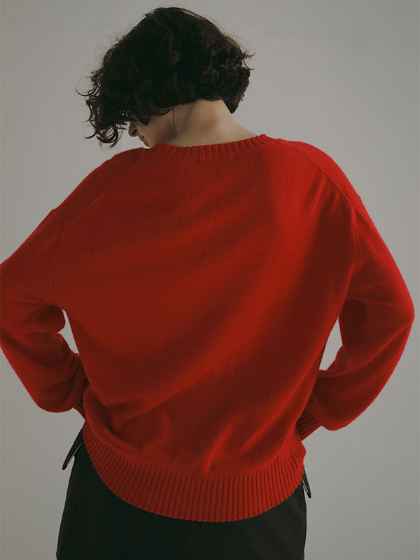 リラクシーカシミヤニットプルオーバー