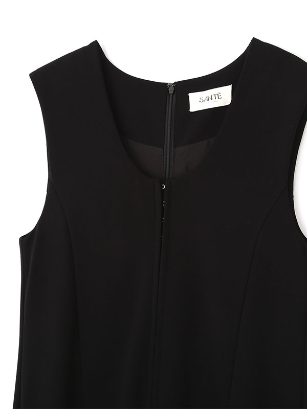 ブラックスリーブレスロングドレス SANTEスリーブレスロングドレス(S BLACK): ワンピース │ ETRE
