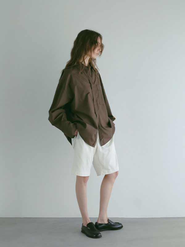 three dots パウダリーコットンショートパンツ