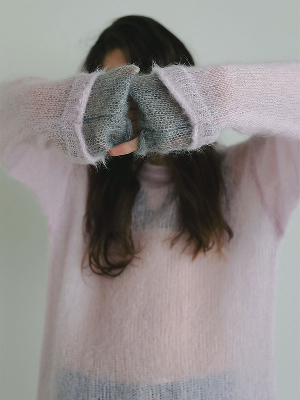 ブラッシュド スーパー キッド モヘア ニット プルオーバー AURALEE オーラリー 21AW BRUSHED SUPER KID MOHAIR KNIT P/O