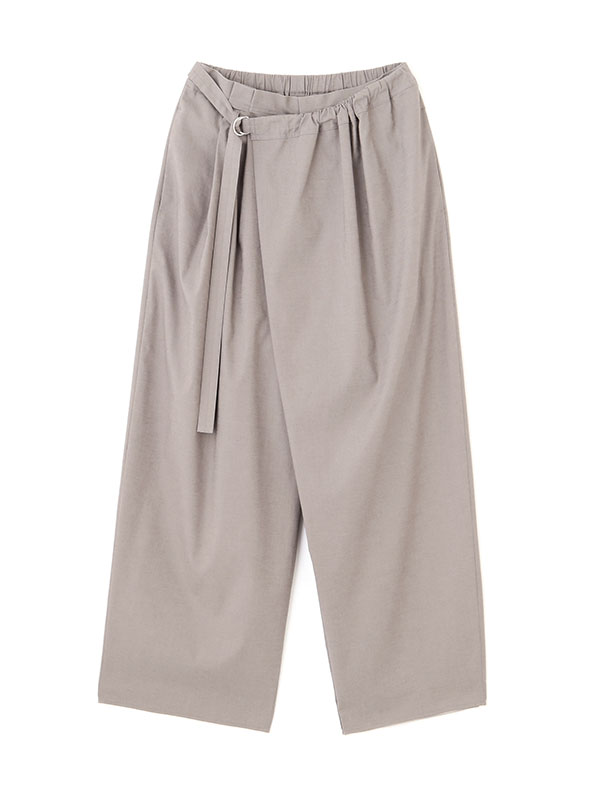 フロントラップシャンブルワイドパンツ
